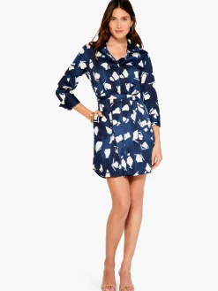 Outlet NIC+ZOE Mosaic Blues Shirt Dress Indigo Multi
