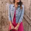 Best NIC+ZOE Nz Denim Femme Sleeve Denim Jacket Breeze