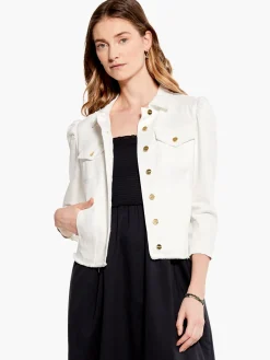 Outlet NIC+ZOE Nz Denim Femme Sleeve Denim Jacket Paper White