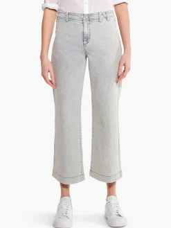 Outlet NIC+ZOE Nz Denim Mid Rise Wide-Leg Crop Jean Salt