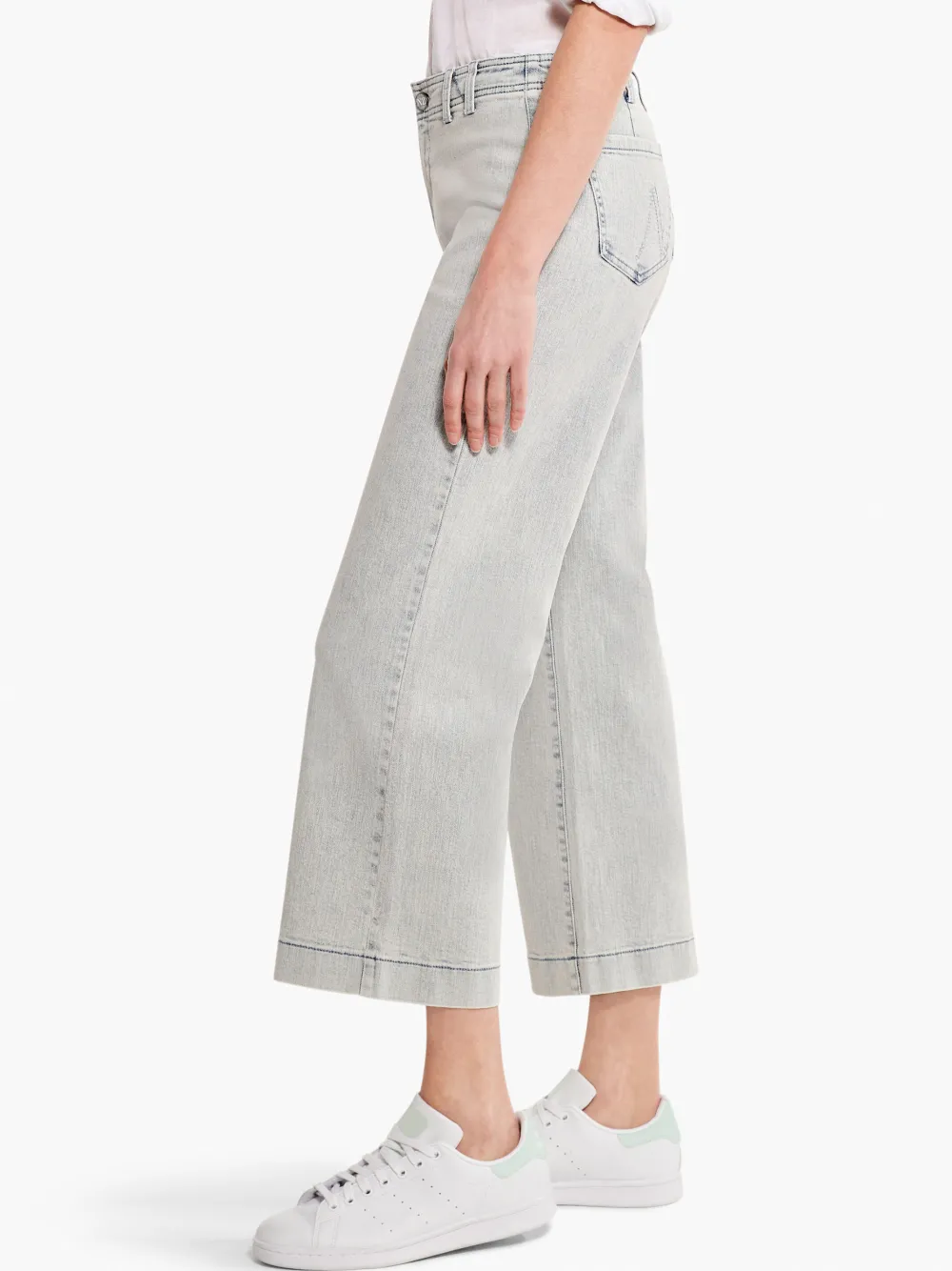 Outlet NIC+ZOE Nz Denim Mid Rise Wide-Leg Crop Jean Salt