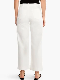 Store NIC+ZOE Nz Denim Mid Rise Wide-Leg Crop Jean Paper White