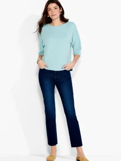 Best Sale NIC+ZOE Nzt Boat Neck Dolman Sleeve Tee Aquifer