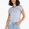 Online NIC+ZOE Nzt Crew Neck Short Sleeve Stripe Tee Blue Multi