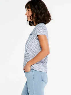 Online NIC+ZOE Nzt Crew Neck Short Sleeve Stripe Tee Blue Multi