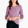 Hot NIC+ZOE Nzt Long Sleeve Crew Sparkle Tee Boysenberry