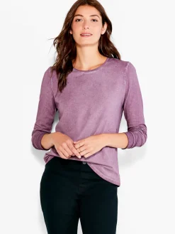 Outlet NIC+ZOE Nzt Long Sleeve Crew Sparkle Tee Boysenberry