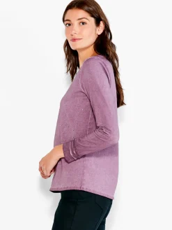 Hot NIC+ZOE Nzt Long Sleeve Crew Sparkle Tee Boysenberry