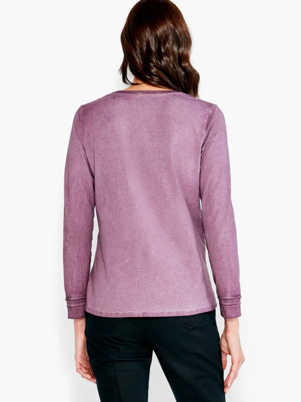Outlet NIC+ZOE Nzt Long Sleeve Crew Sparkle Tee Boysenberry