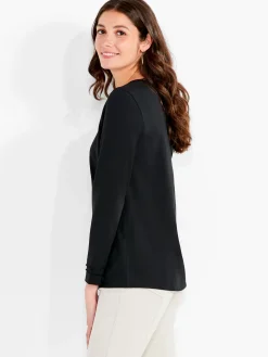 Cheap NIC+ZOE Nzt Long Sleeve Crew Tee Black Onyx