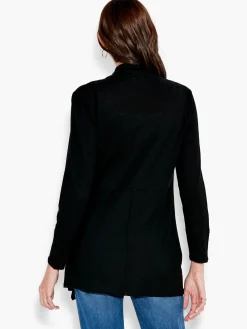Best Sale NIC+ZOE Nzt Long Sleeve Drape Cardigan Black Onyx