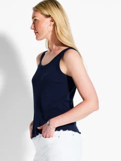 Store NIC+ZOE Nzt Scoop Lettuce Edge Tank Dark Indigo