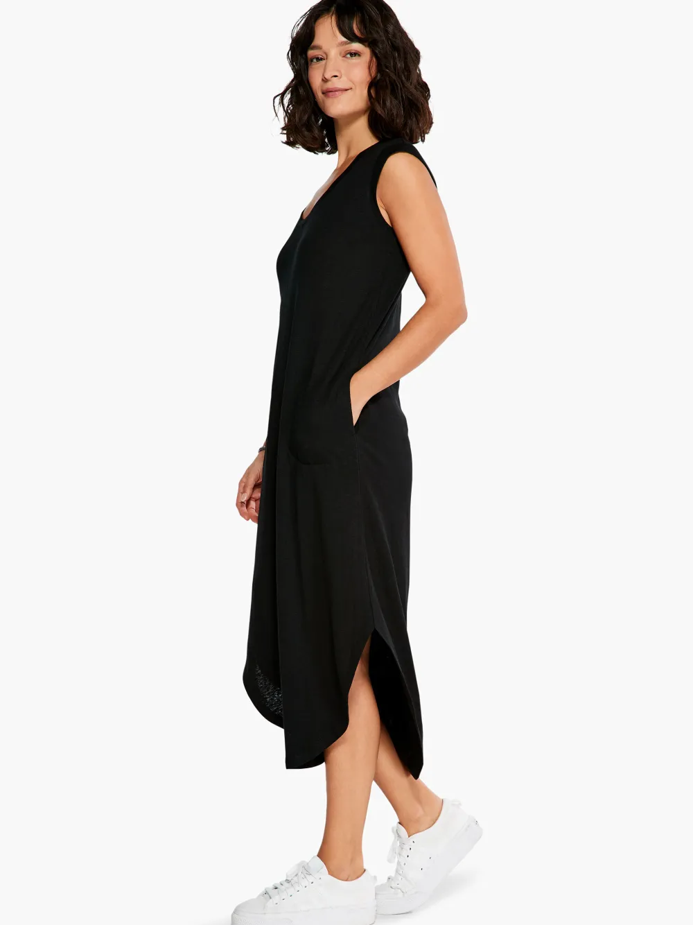 Clearance NIC+ZOE Nzt Scoop Tank Dress Deep Ocean