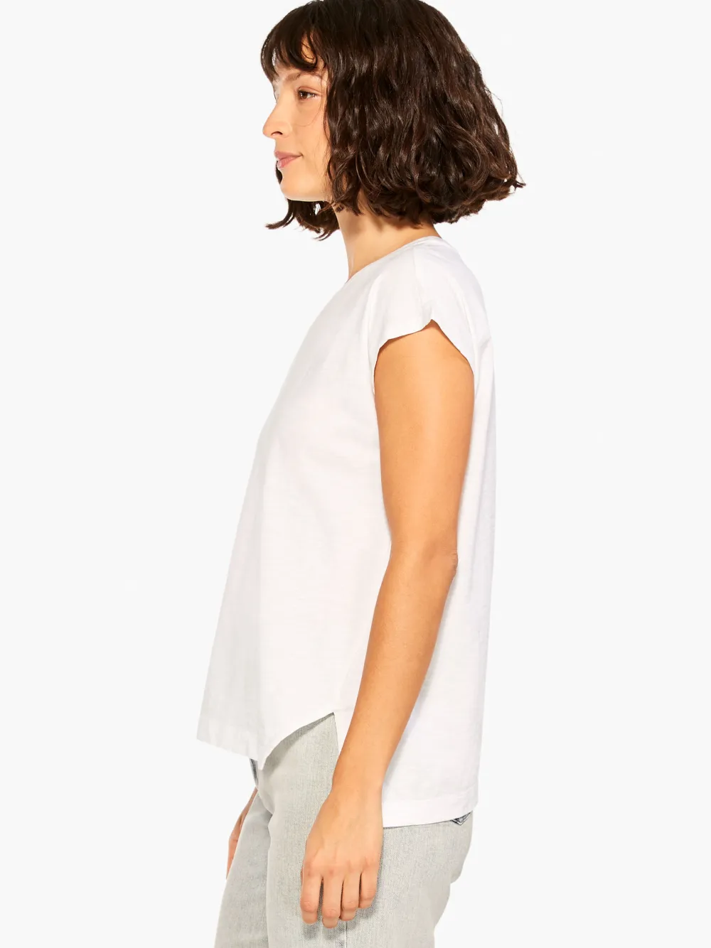 Online NIC+ZOE Nzt Short Sleeve Crew Asymmetrical Tee Paper White
