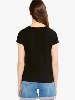Sale NIC+ZOE Nzt Short Sleeve Knotted V Tee Black Onyx