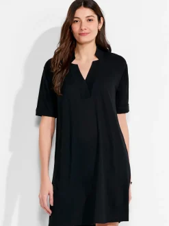 Outlet NIC+ZOE Nzt Short Sleeve Notched V Dress Black Onyx