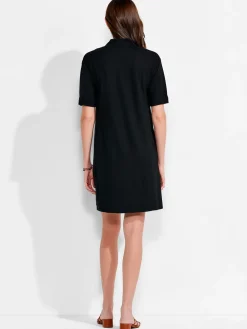 Fashion NIC+ZOE Nzt Short Sleeve Notched V Dress Black Onyx