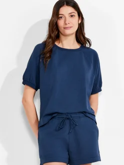 Store NIC+ZOE Nzt Short Sleeve Round Neck French Terry Top Dark Indigo