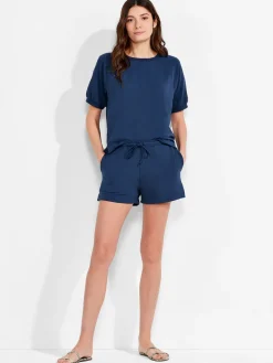 Sale NIC+ZOE Nzt Short Sleeve Round Neck French Terry Top Dark Indigo