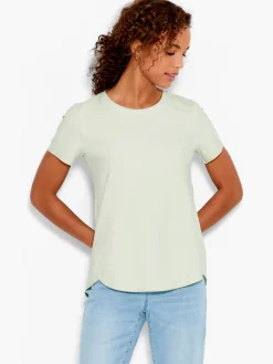 New NIC+ZOE Nzt Short Sleeve Shirt Tail Crew Tee Matcha
