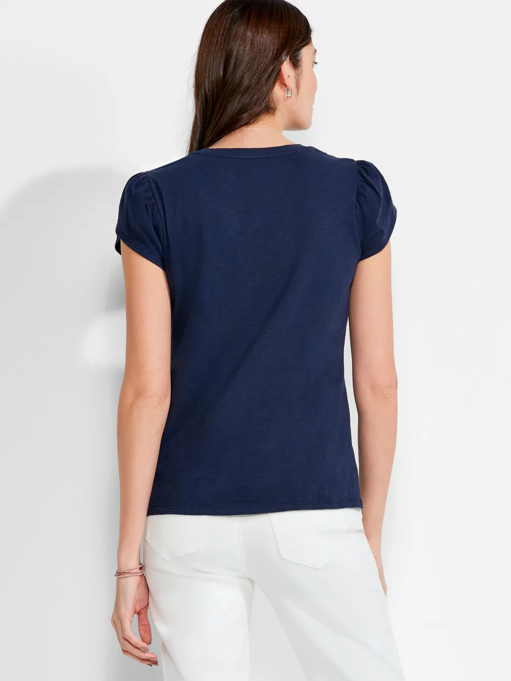Best NIC+ZOE Nzt Short Sleeve Tulip Sleeve Scoop Tee Dark Indigo