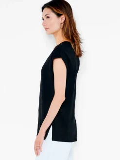 Fashion NIC+ZOE Nzt Short Sleeve V-Neck Tee Black Onyx