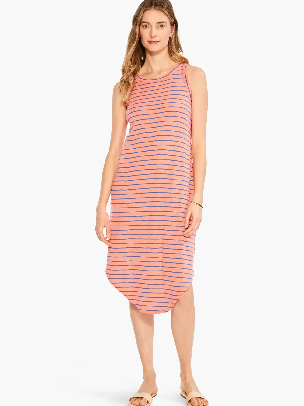 Best Sale NIC+ZOE Nzt Striped Tank Dress Orange Multi