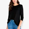 Clearance NIC+ZOE Nzt Sweet Dreams Long Sleeve Crew Tee Black Onyx