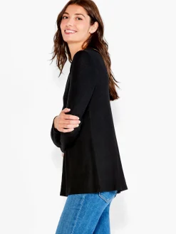 Clearance NIC+ZOE Nzt Sweet Dreams Long Sleeve Crew Tee Black Onyx