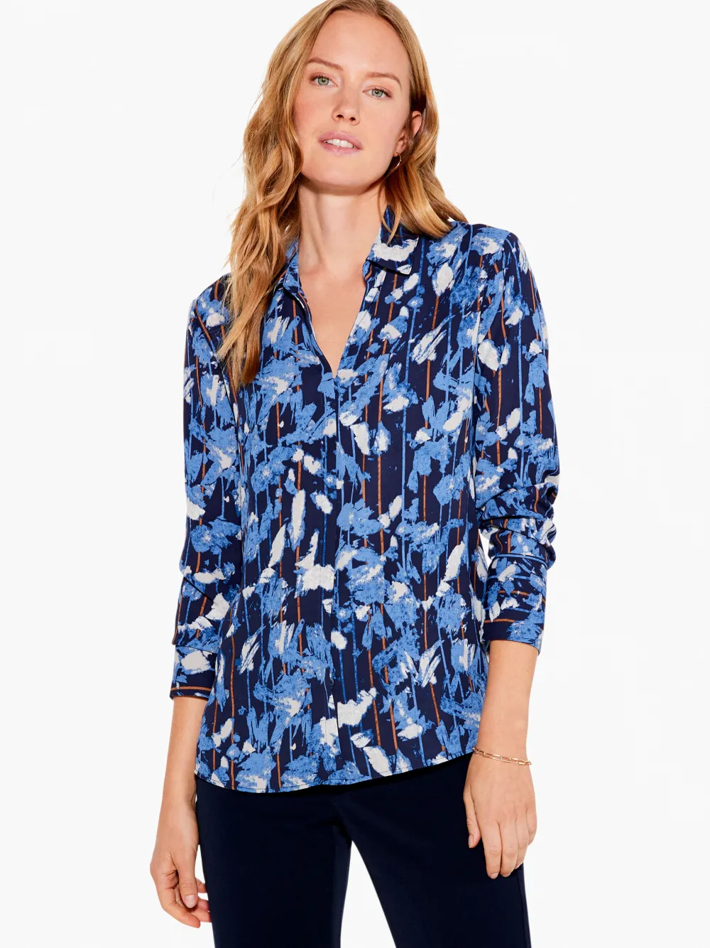 Online NIC+ZOE Ocean Tides Shirt Blue Multi
