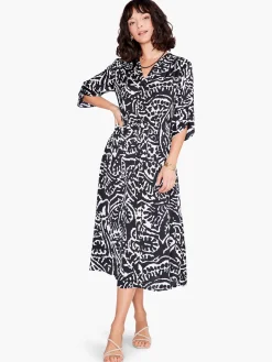 Flash Sale NIC+ZOE Onyx Stamp Dress Black Multi