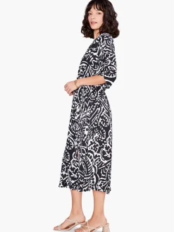 Flash Sale NIC+ZOE Onyx Stamp Dress Black Multi