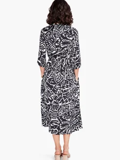 Flash Sale NIC+ZOE Onyx Stamp Dress Black Multi