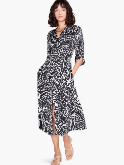 Flash Sale NIC+ZOE Onyx Stamp Dress Black Multi