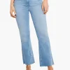New NIC+ZOE Paige - Collette Crop Flare W/ Raw Hem Light Wash