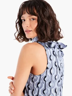 Discount NIC+ZOE Painted Clouds Dress Blue Multi