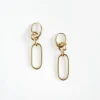 Cheap NIC+ZOE Paula Rosen - Paper Clip Overlay Earrings Gold