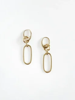 Cheap NIC+ZOE Paula Rosen - Paper Clip Overlay Earrings Gold