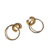 Discount NIC+ZOE Paula Rosen - Single Hoop Overlay Earrings Gold