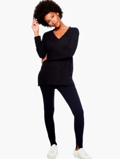 Store NIC+ZOE Perfect Knit Legging Black Onyx