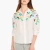 Shop NIC+ZOE Placed Petals Shirt White Multi