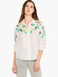 Shop NIC+ZOE Placed Petals Shirt White Multi