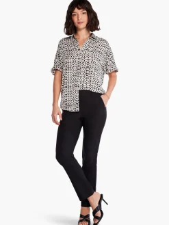 Discount NIC+ZOE Polished Wonderstretch Straight Ankle Pant Black Onyx