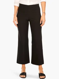 Flash Sale NIC+ZOE Polished Wonderstretch Wide-Leg Crop Pant Black Onyx