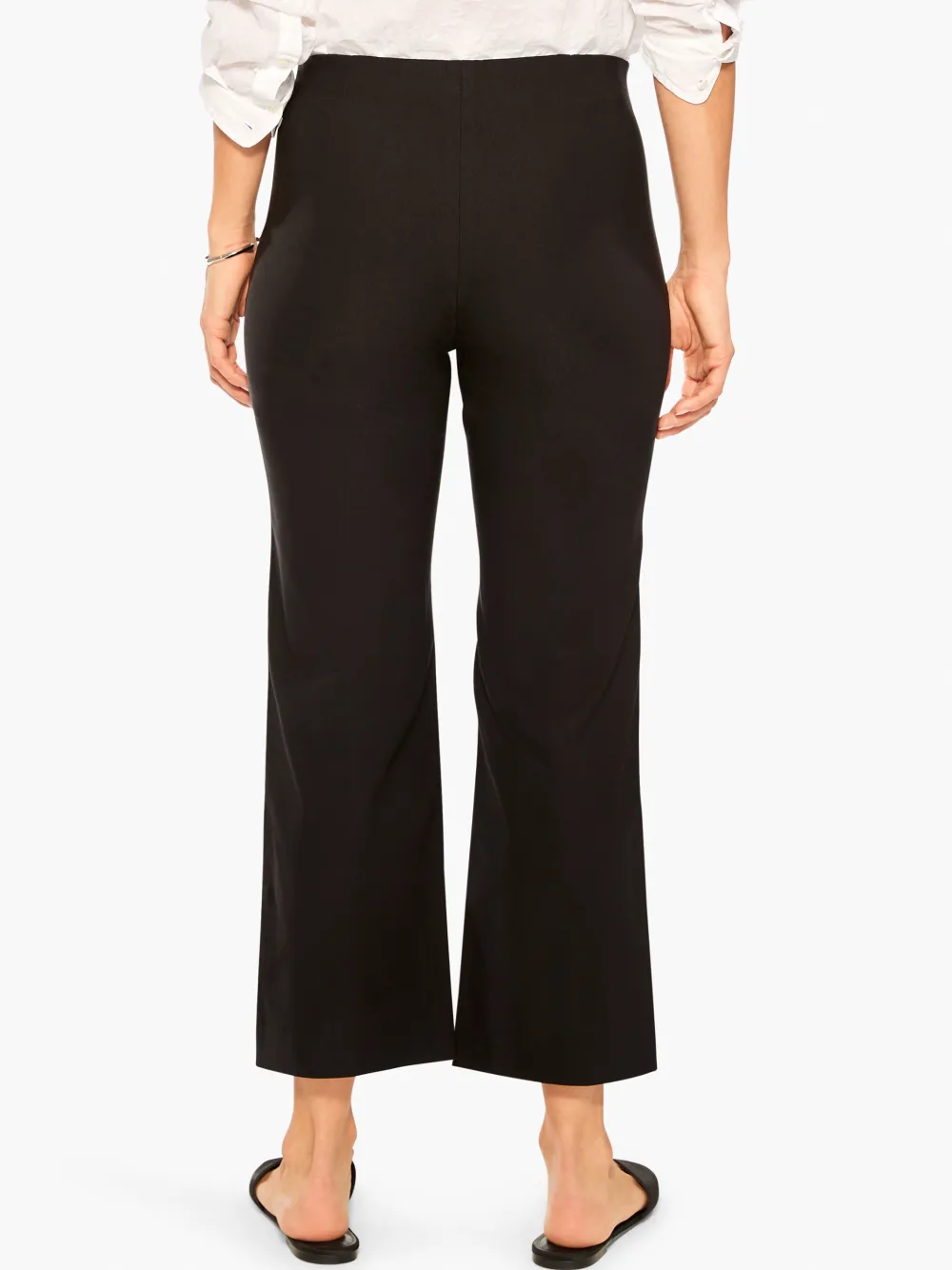 Best NIC+ZOE Polished Wonderstretch Wide-Leg Crop Pant Black Onyx