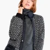 Hot NIC+ZOE Quilted Mix Media Coat Black Multi