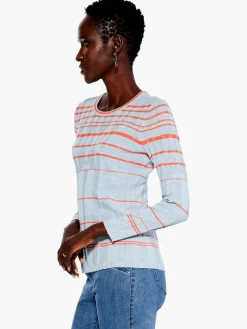 Cheap NIC+ZOE Reflecting Rays Sweater Tee Blue Multi