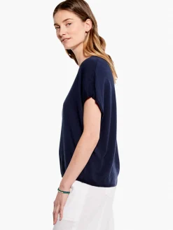 Best NIC+ZOE Relaxed V Sweater Tee Pink Hue