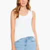Shop NIC+ZOE Rib Knit Scoop Tank Paper White