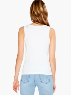 Shop NIC+ZOE Rib Knit Scoop Tank Paper White